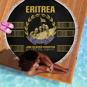 Eritrea Martyrs Day June 20 Beach Blanket Never Forgotten Proud Eritrean Heritage Black Version