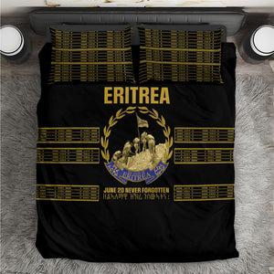 Eritrea Martyrs Day June 20 Bedding Set Never Forgotten Proud Eritrean Heritage Black Version