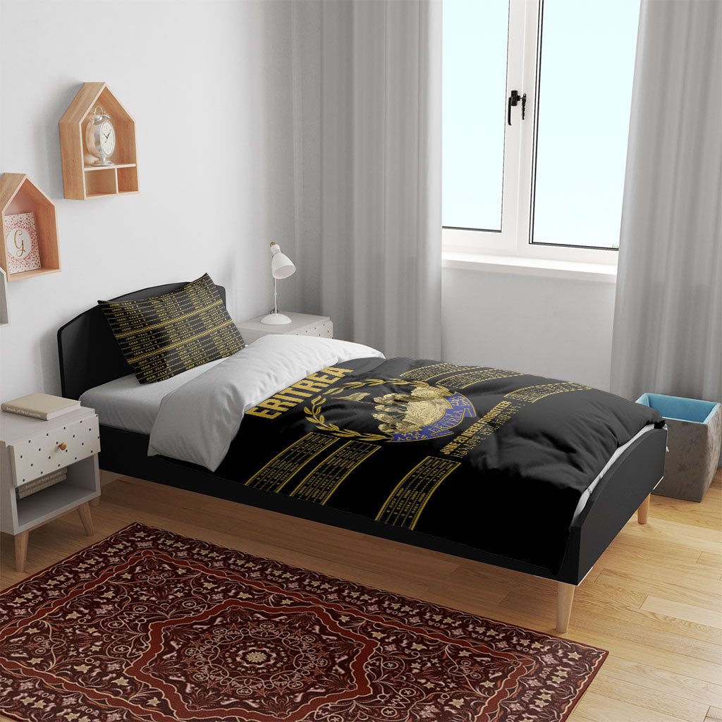 Eritrea Martyrs Day June 20 Bedding Set Never Forgotten Proud Eritrean Heritage Black Version