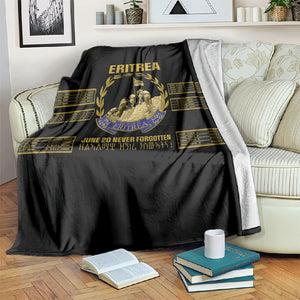 Eritrea Martyrs Day June 20 Blanket Never Forgotten Proud Eritrean Heritage Black Version