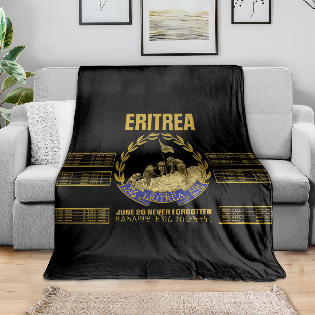 Eritrea Martyrs Day June 20 Blanket Never Forgotten Proud Eritrean Heritage Black Version