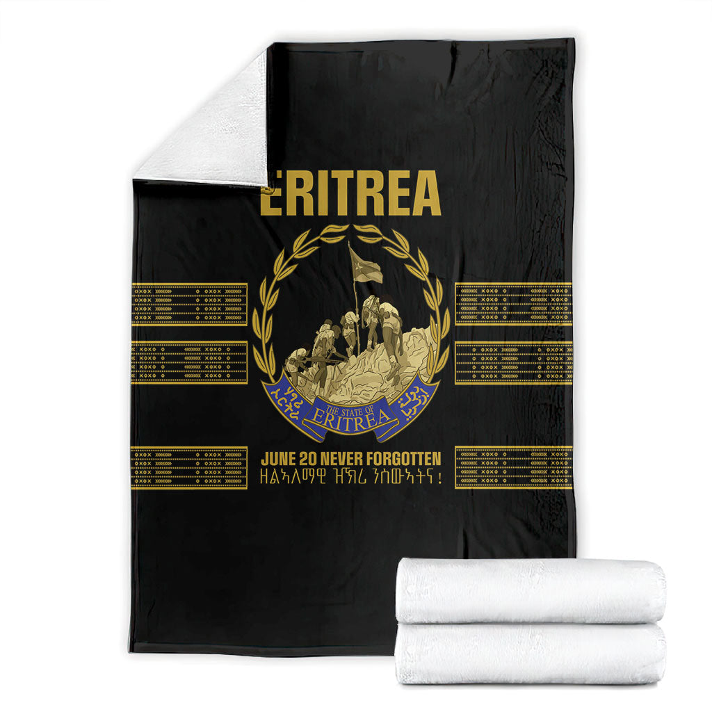 Eritrea Martyrs Day June 20 Blanket Never Forgotten Proud Eritrean Heritage Black Version