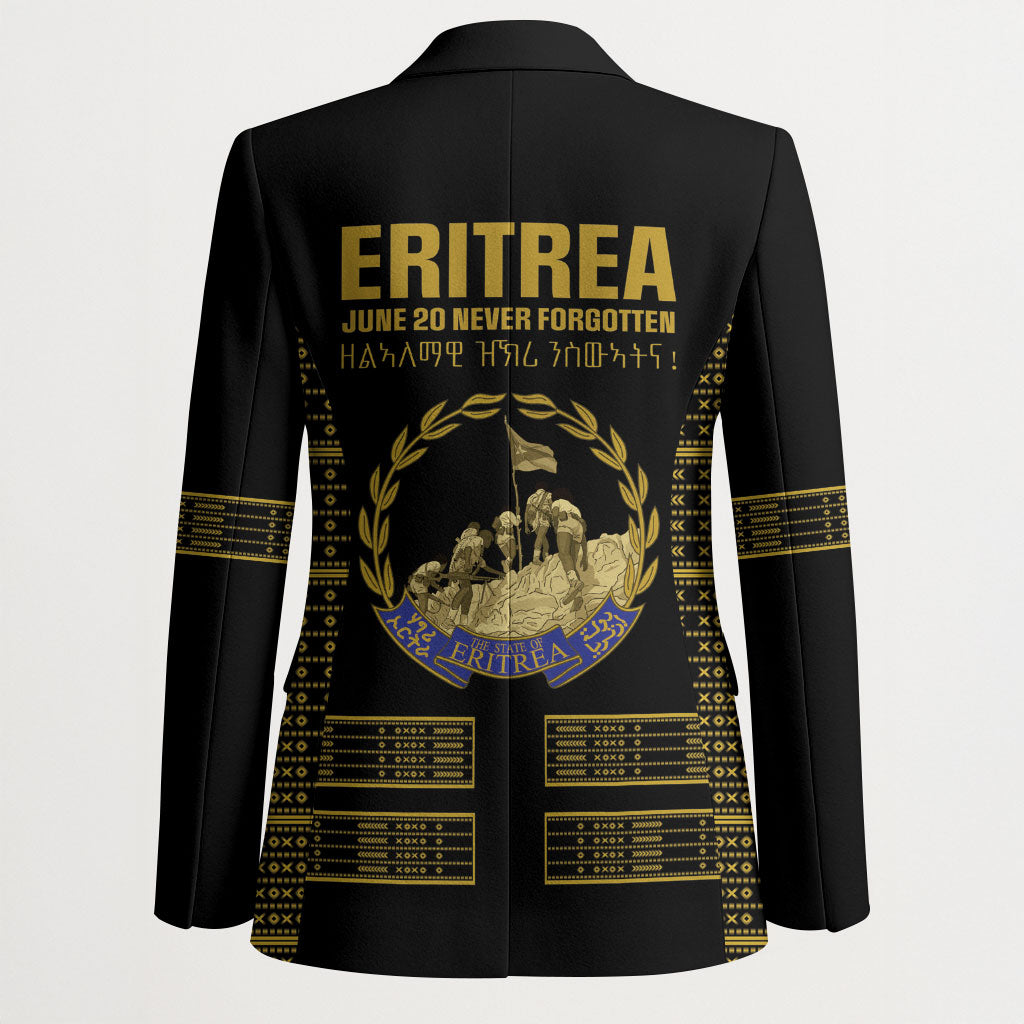 Eritrea Martyrs Day June 20 Blazer Never Forgotten Proud Eritrean Heritage Black Version