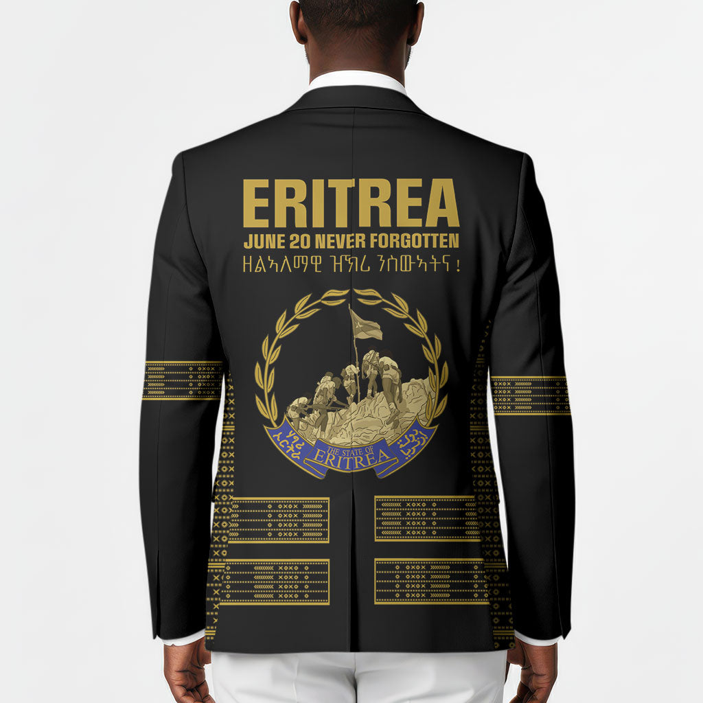 Eritrea Martyrs Day June 20 Blazer Never Forgotten Proud Eritrean Heritage Black Version
