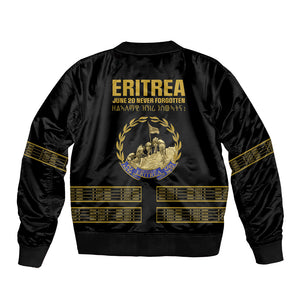 Eritrea Martyrs Day June 20 Bomber Jacket Never Forgotten Proud Eritrean Heritage Black Version