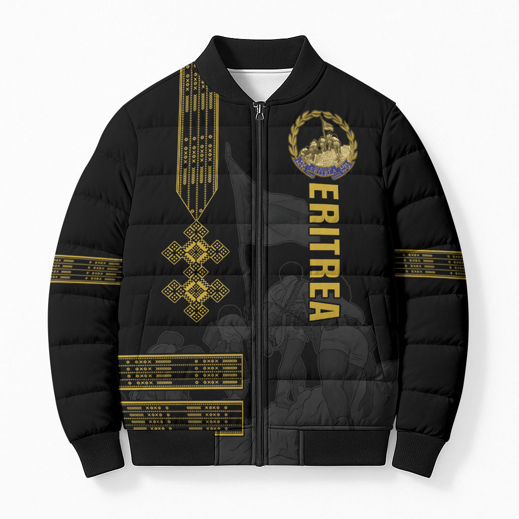 Eritrea Martyrs Day June 20 Bomber Puffer Jacket Never Forgotten Proud Eritrean Heritage Black Version