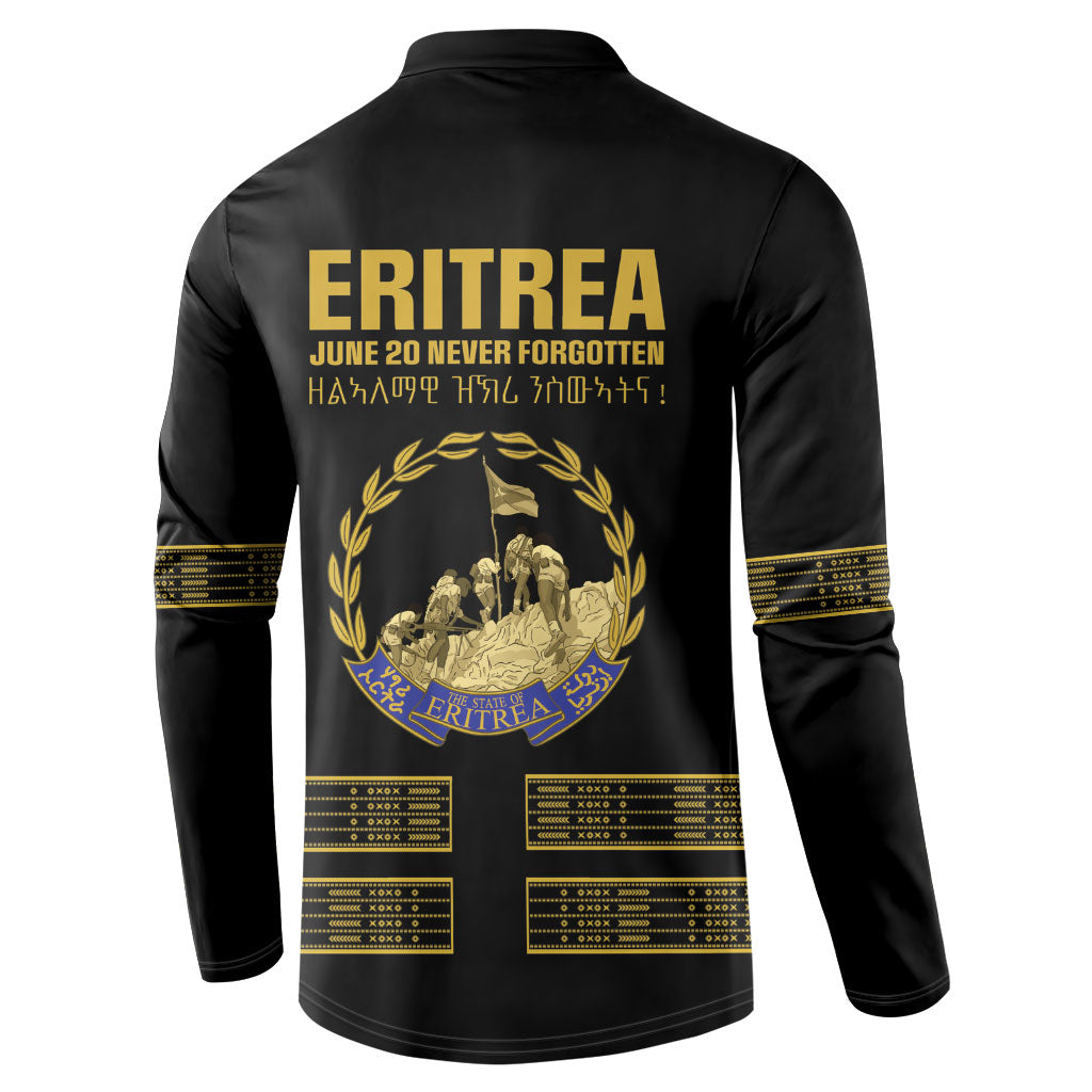 Eritrea Martyrs Day June 20 Button Sweatshirt Never Forgotten Proud Eritrean Heritage Black Version
