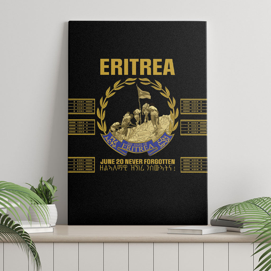 Eritrea Martyrs Day June 20 Canvas Wall Art Never Forgotten Proud Eritrean Heritage Black Version