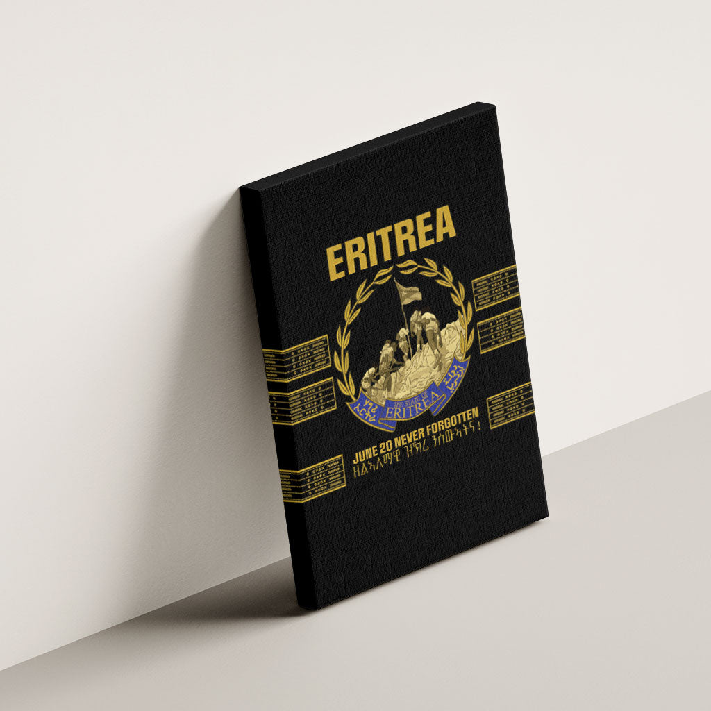 Eritrea Martyrs Day June 20 Canvas Wall Art Never Forgotten Proud Eritrean Heritage Black Version