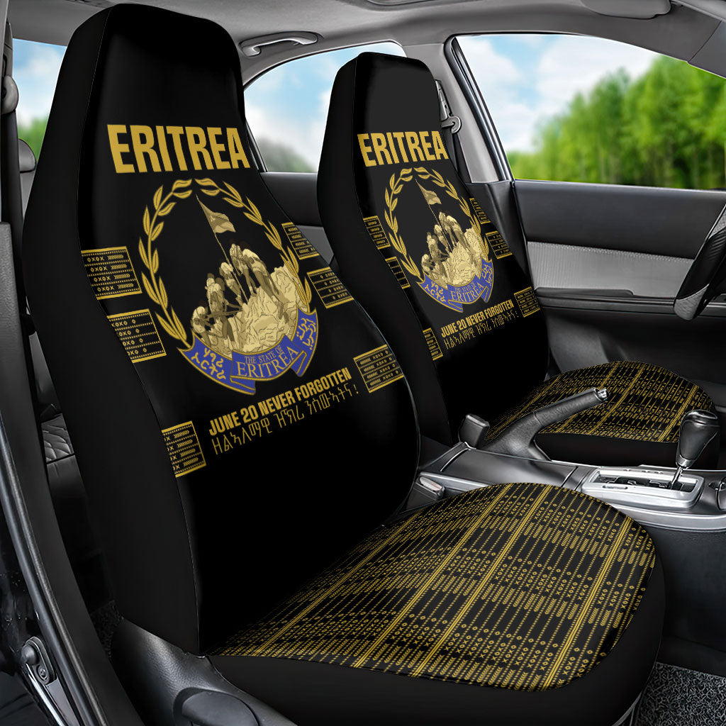 Eritrea Martyrs Day June 20 Car Seat Cover Never Forgotten Proud Eritrean Heritage Black Version