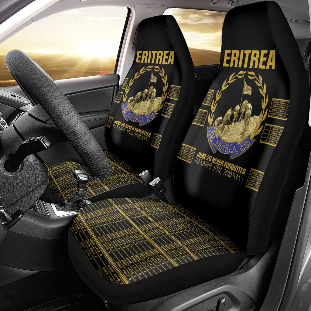 Eritrea Martyrs Day June 20 Car Seat Cover Never Forgotten Proud Eritrean Heritage Black Version