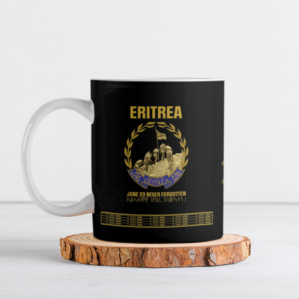 Eritrea Martyrs Day June 20 Ceramic Mug Never Forgotten Proud Eritrean Heritage Black Version