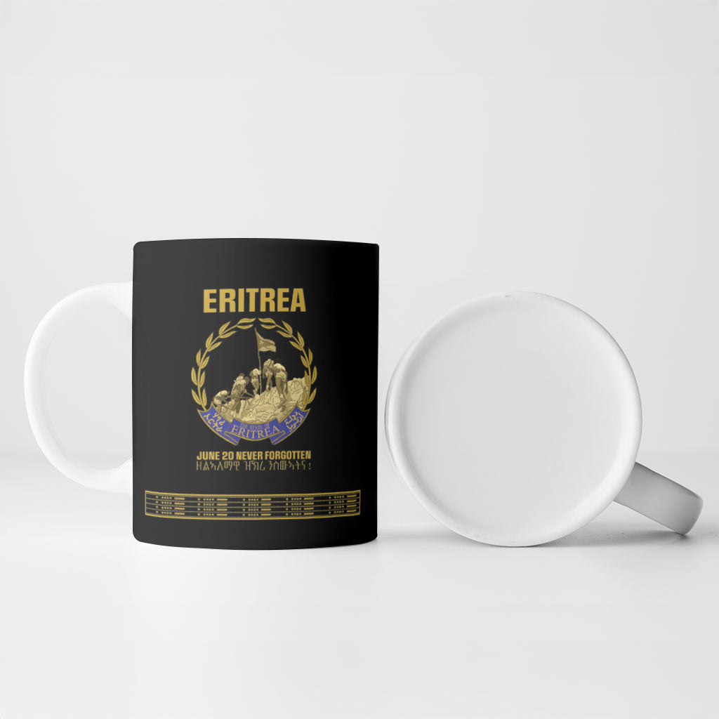 Eritrea Martyrs Day June 20 Ceramic Mug Never Forgotten Proud Eritrean Heritage Black Version
