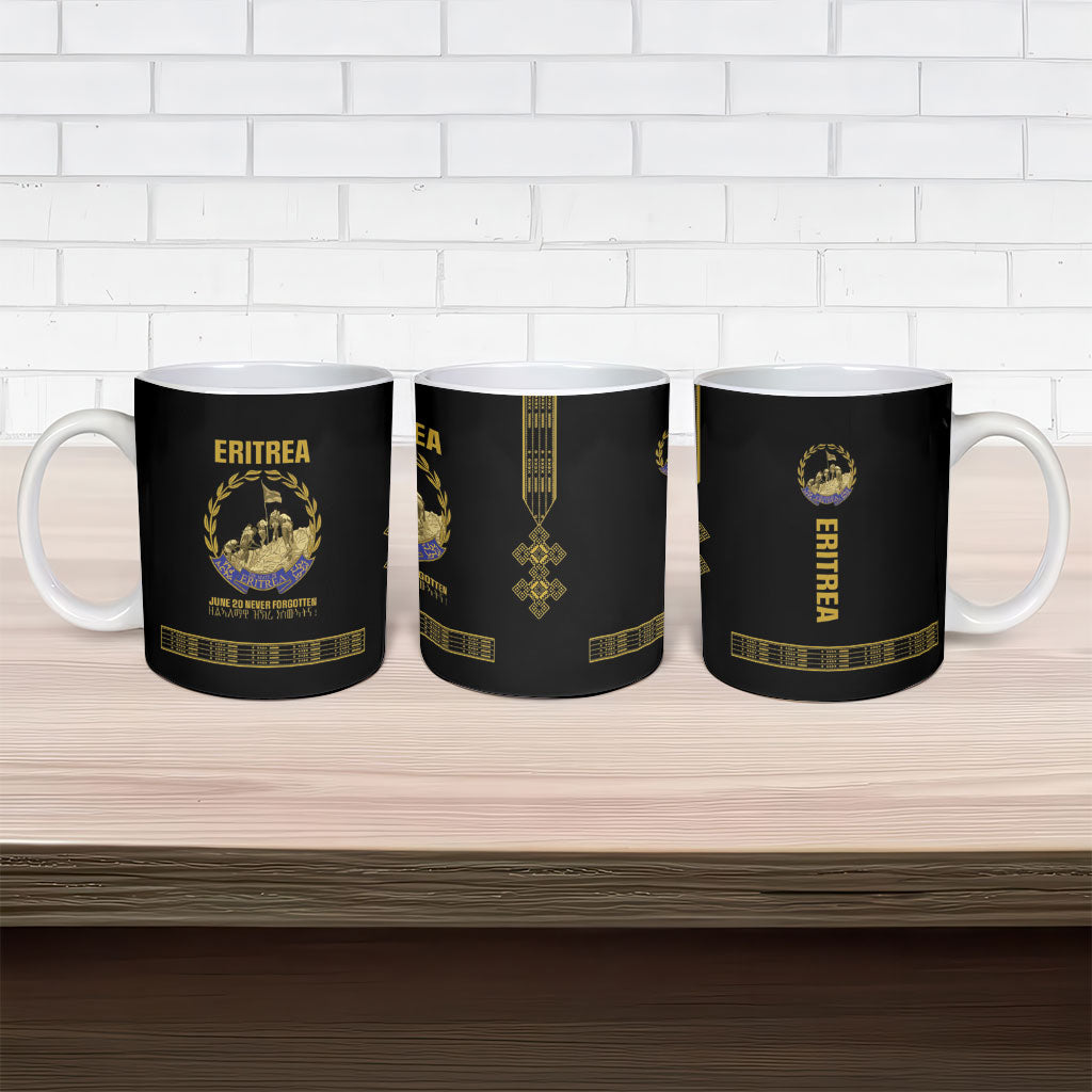 Eritrea Martyrs Day June 20 Ceramic Mug Never Forgotten Proud Eritrean Heritage Black Version