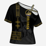 Eritrea Martyrs Day June 20 Cross Shoulder Shirt Never Forgotten Proud Eritrean Heritage Black Version