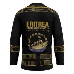 Eritrea Martyrs Day June 20 Hockey Jersey Never Forgotten Proud Eritrean Heritage Black Version