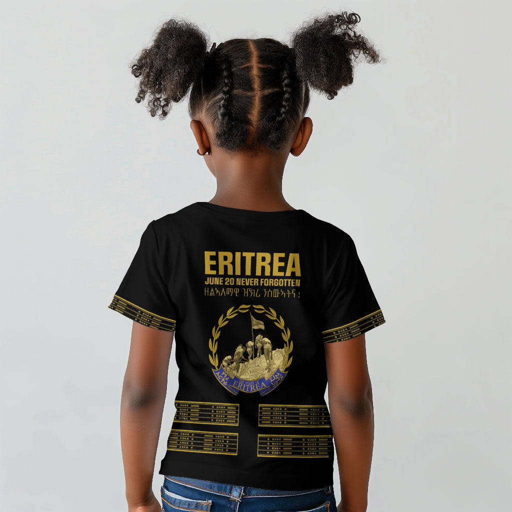 Eritrea Martyrs Day June 20 Kid T shirt Never Forgotten Proud Eritrean Heritage Black Version