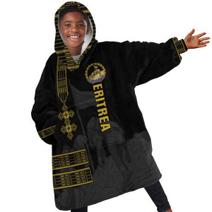 Eritrea Martyrs Day June 20 Kid Wearable Blanket Hoodie Never Forgotten Proud Eritrean Heritage Black Version