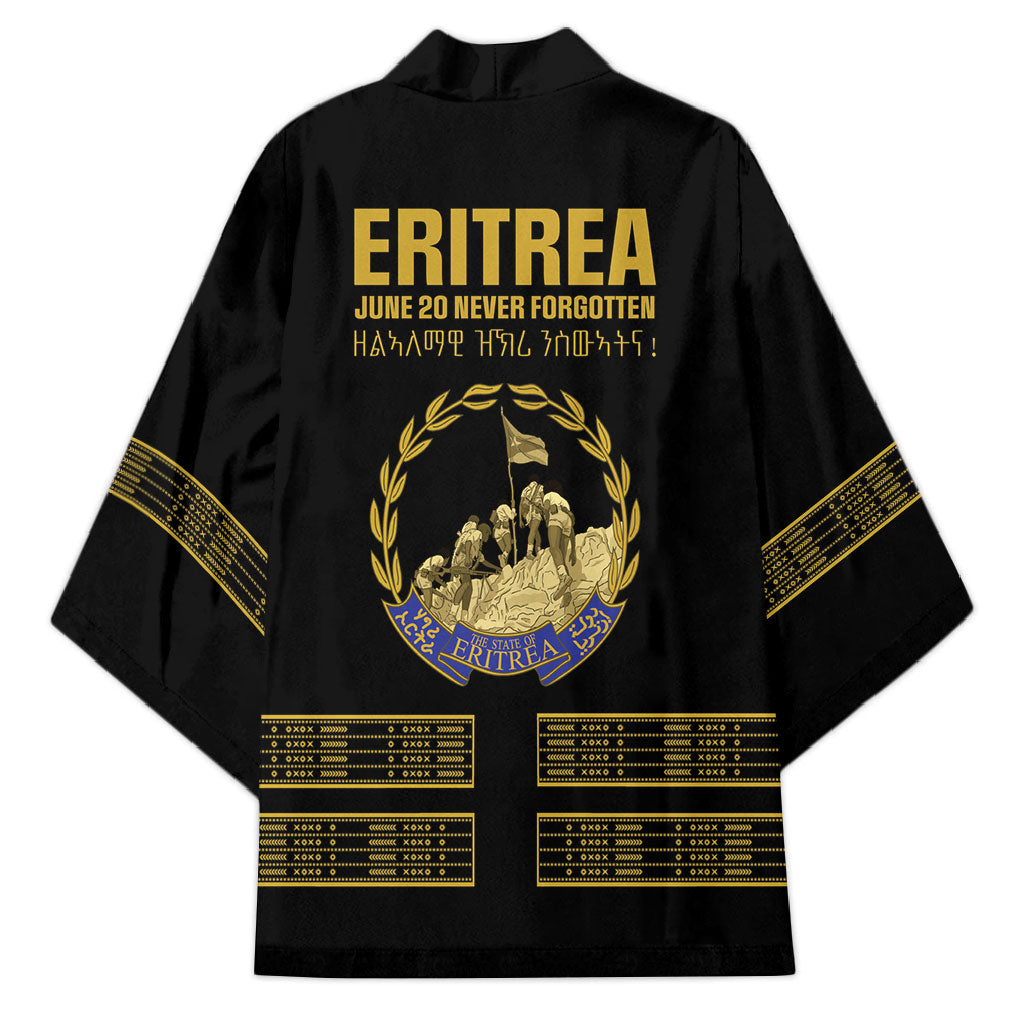 Eritrea Martyrs Day June 20 Kimono Never Forgotten Proud Eritrean Heritage Black Version