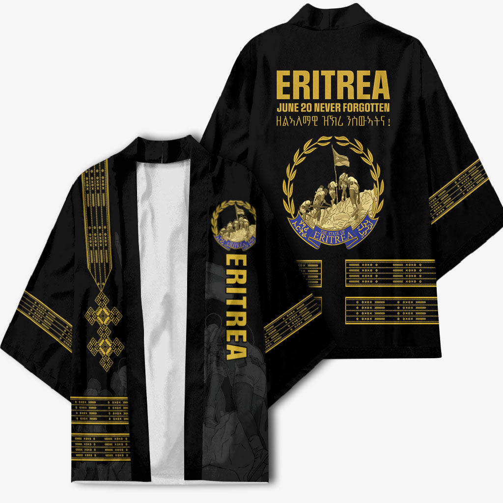 Eritrea Martyrs Day June 20 Kimono Never Forgotten Proud Eritrean Heritage Black Version
