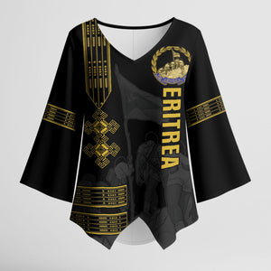 Eritrea Martyrs Day June 20 Kimono Sleeve Blouse Never Forgotten Proud Eritrean Heritage Black Version