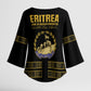 Eritrea Martyrs Day June 20 Kimono Sleeve Blouse Never Forgotten Proud Eritrean Heritage Black Version