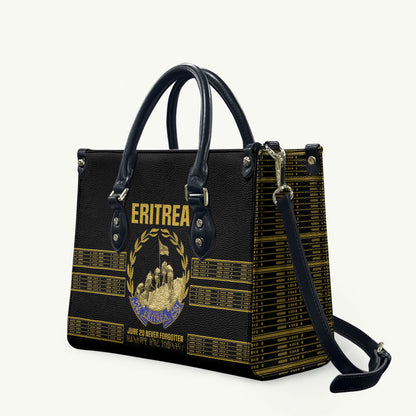 Eritrea Martyrs Day June 20 Leather Bag Never Forgotten Proud Eritrean Heritage Black Version