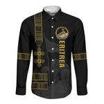 Eritrea Martyrs Day June 20 Long Sleeve Button Shirt Never Forgotten Proud Eritrean Heritage Black Version