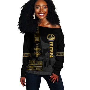 Eritrea Martyrs Day June 20 Off Shoulder Sweater Never Forgotten Proud Eritrean Heritage Black Version