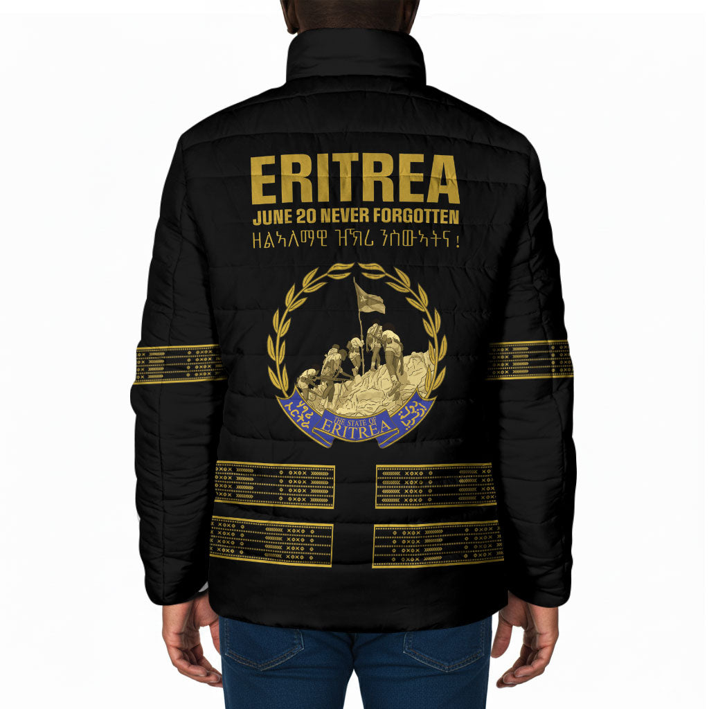 Eritrea Martyrs Day June 20 Padded Jacket Never Forgotten Proud Eritrean Heritage Black Version