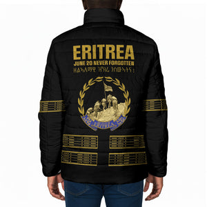 Eritrea Martyrs Day June 20 Padded Jacket Never Forgotten Proud Eritrean Heritage Black Version