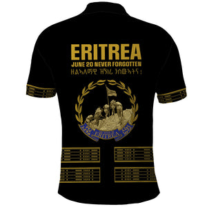 Eritrea Martyrs Day June 20 Polo Shirt Never Forgotten Proud Eritrean Heritage Black Version
