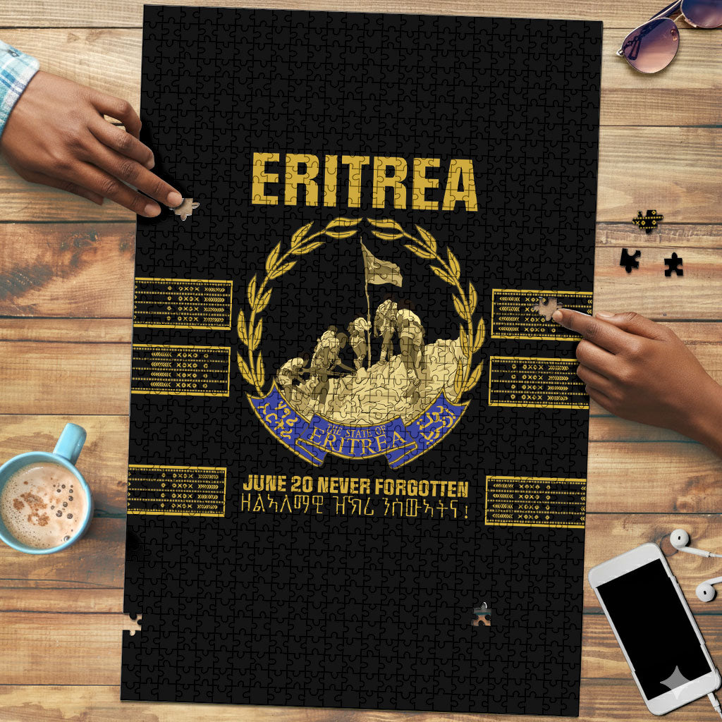 Eritrea Martyrs Day June 20 Puzzle Never Forgotten Proud Eritrean Heritage Black Version