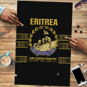 Eritrea Martyrs Day June 20 Puzzle Never Forgotten Proud Eritrean Heritage Black Version