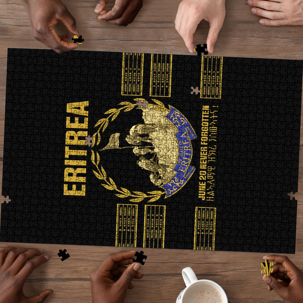 Eritrea Martyrs Day June 20 Puzzle Never Forgotten Proud Eritrean Heritage Black Version