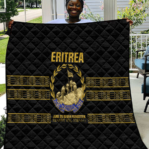 Eritrea Martyrs Day June 20 Quilt Never Forgotten Proud Eritrean Heritage Black Version
