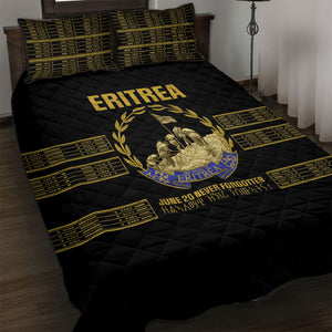 Eritrea Martyrs Day June 20 Quilt Bed Set Never Forgotten Proud Eritrean Heritage Black Version