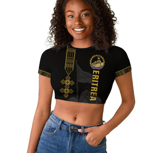Eritrea Martyrs Day June 20 Raglan Cropped T shirt Never Forgotten Proud Eritrean Heritage Black Version