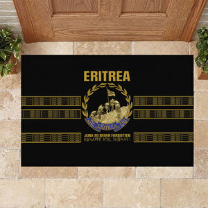 Eritrea Martyrs Day June 20 Rubber Doormat Never Forgotten Proud Eritrean Heritage Black Version