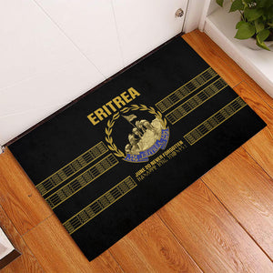 Eritrea Martyrs Day June 20 Rubber Doormat Never Forgotten Proud Eritrean Heritage Black Version