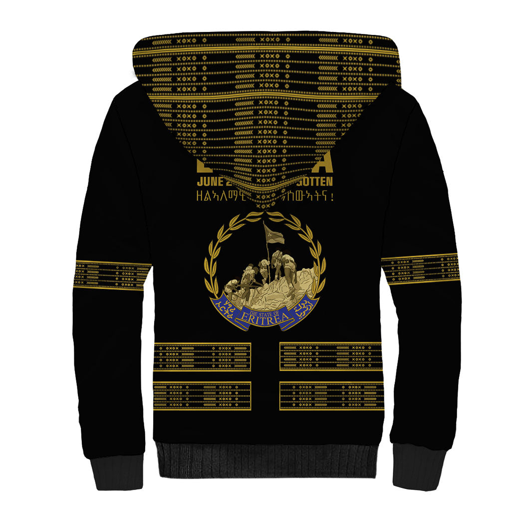 Eritrea Martyrs Day June 20 Sherpa Hoodie Never Forgotten Proud Eritrean Heritage Black Version