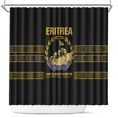 Eritrea Martyrs Day June 20 Shower Curtain Never Forgotten Proud Eritrean Heritage Black Version