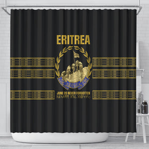 Eritrea Martyrs Day June 20 Shower Curtain Never Forgotten Proud Eritrean Heritage Black Version