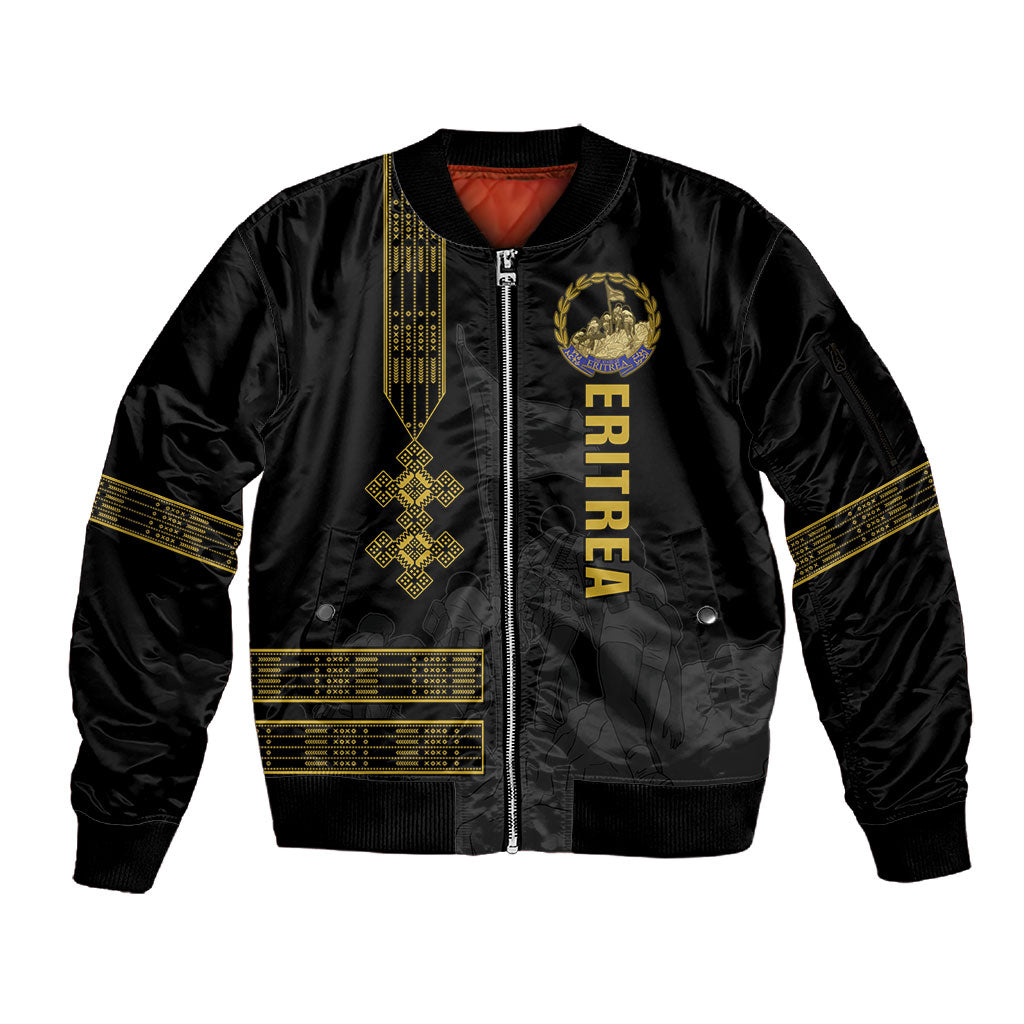 Eritrea Martyrs Day June 20 Sleeve Zip Bomber Jacket Never Forgotten Proud Eritrean Heritage Black Version