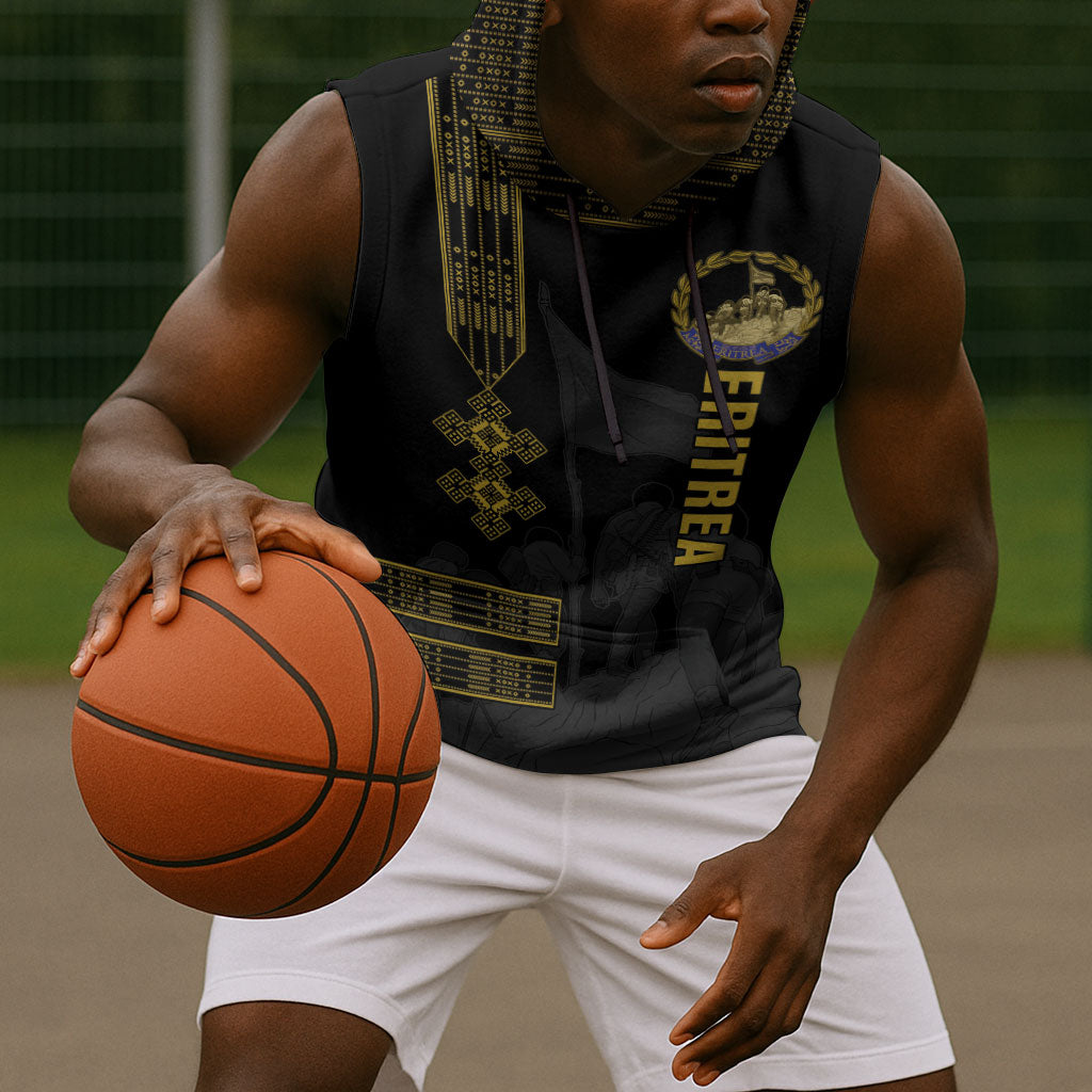 Eritrea Martyrs Day June 20 Sleeveless Hoodie Never Forgotten Proud Eritrean Heritage Black Version