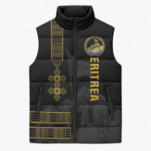 Eritrea Martyrs Day June 20 Sleeveless Puffer Jacket Never Forgotten Proud Eritrean Heritage Black Version