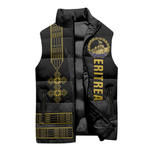 Eritrea Martyrs Day June 20 Sleeveless Puffer Jacket Never Forgotten Proud Eritrean Heritage Black Version