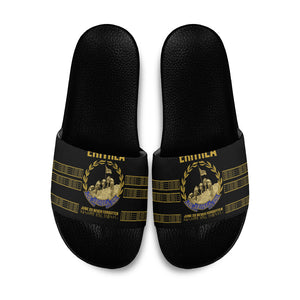 Eritrea Martyrs Day June 20 Slide Sandals Never Forgotten Proud Eritrean Heritage Black Version