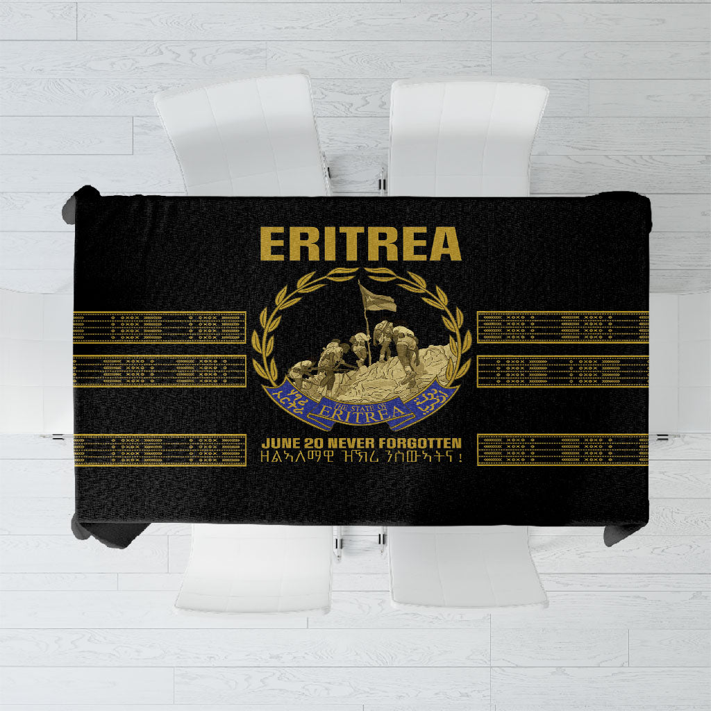 Eritrea Martyrs Day June 20 Tablecloth Never Forgotten Proud Eritrean Heritage Black Version