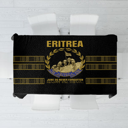 Eritrea Martyrs Day June 20 Tablecloth Never Forgotten Proud Eritrean Heritage Black Version